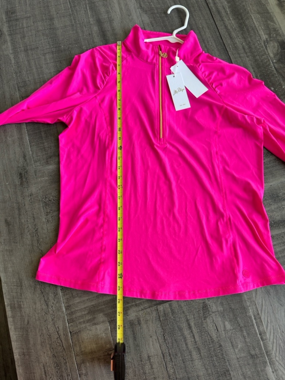 Lilly Pulitzer new with tags Justine half zip Parigini pink XXL - Picture 5 of 5